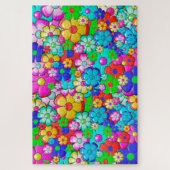 Hippie bloemen puzzel legpuzzel (Verticaal)