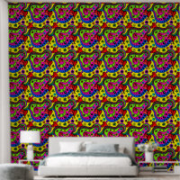 HIPPIE BLOEMEN RETRO DOVE naadloos