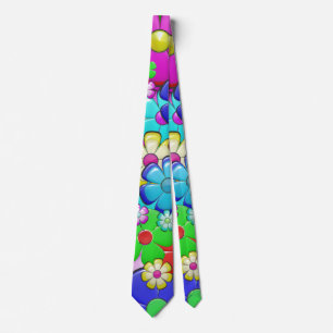 Hippie bloemen strik stropdas