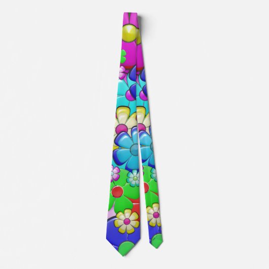 Hippie bloemen strik stropdas (Voorkant)