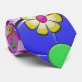 Hippie bloemen strik stropdas (Opgerold)
