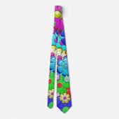 Hippie bloemen strik stropdas (Achterkant)
