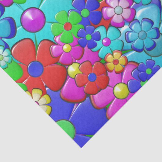 Hippie bloemen tissuepapier (Detail)