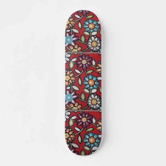 hippie bloemenpower skateboard (Voorkant)