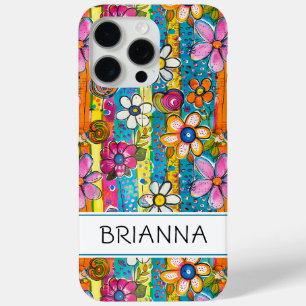 Hippie Bloemkracht Persoonlijk iPhone 15 Pro Max Hoesje