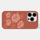 Hippie Blooms: Abstracte Red Flower Power kunstwer Case-Mate iPhone Case (Achterkant (horizontaal))
