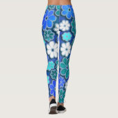 Hippie Blue Floating Floral patterned | LEGGINGS (Achterkant)