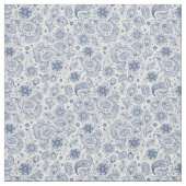 Hippie Blue  Floral Pattern Fabric Stof (Swatch)