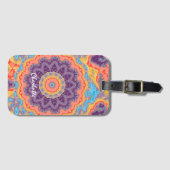 Hippie Bohemian Mandala Paarse Mix Persoonlijk Bagagelabel (Voorkant (horizontaal))