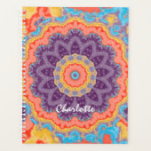 Hippie Bohemian Mandala Paarse Mix Persoonlijk Planner (Voorkant)