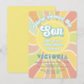 Hippie Boho Baby shower Sunshine Son Kaart (Voorkant / Achterkant)