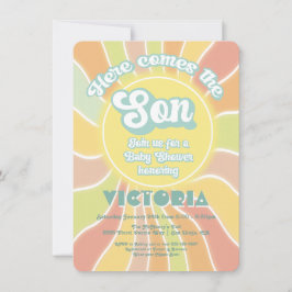 Hippie Boho Baby shower Sunshine Son Kaart