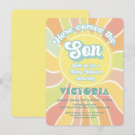Hippie Boho Baby shower Sunshine Son Kaart