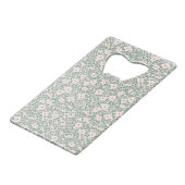 Hippie Boho Floral Creditkaart Flessenopener (Voorkant Gekanteld)