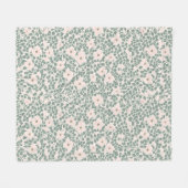Hippie Boho Floral Fleece Deken (Voorkant (Horizontaal))