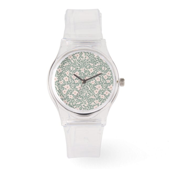 Hippie Boho Floral Horloge (Voorkant)