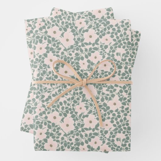 Hippie Boho Floral Inpakpapier Vel (In situ)
