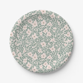 Hippie Boho Floral Papieren Bordje