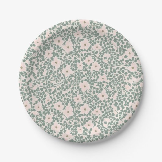 Hippie Boho Floral Papieren Bordje (Voorkant)