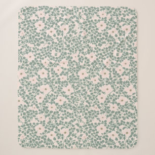 Hippie Boho Floral Sherpa Deken