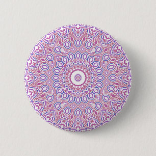 Hippie Boho Funky Groovy Boheemse Kaleidoscoop Ronde Button 5,7 Cm