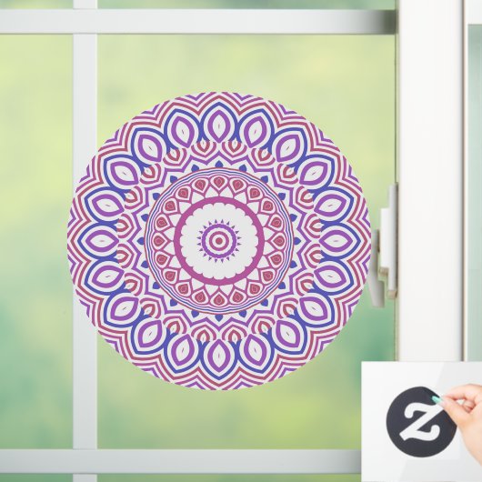 Hippie Boho Funky Groovy Bohemian Kaleidoscoop Raamsticker (Huis)