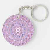 Hippie Boho Funky Groovy Bohemian Kaleidoscoop Sleutelhanger (Achterkant)