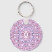 Hippie Boho Funky Groovy Bohemian Kaleidoscoop Sleutelhanger (Achterkant)