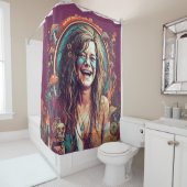 Hippie Boho Groovy Vibes Retro Psychedelische Trip Douchegordijn (In situ)