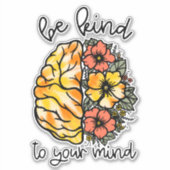 Hippie Boho is gek op je hersens Sticker (Voorkant)