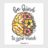 Hippie Boho is gek op je hersens Sticker (Vel)