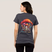 Hippie Boho Paddenstoel Vrede Liefde Vegan Tri-Blend Shirt (Achterkant volledig)