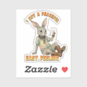 Hippie Boho Peaceful Easy Feeling Rabbit Bunny Sticker (Vel)