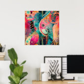 Hippie Boho-Poster Poster (Thuiskantoor)