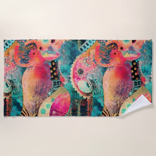 Hippie Boho Strandlaken (Voorkant)