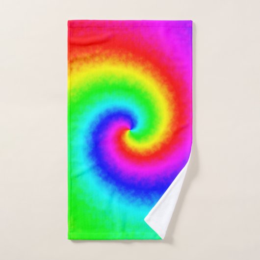  Hippie Boho Tie Dye Psychedelic Twirl Bad Handdoek (Handdoek)