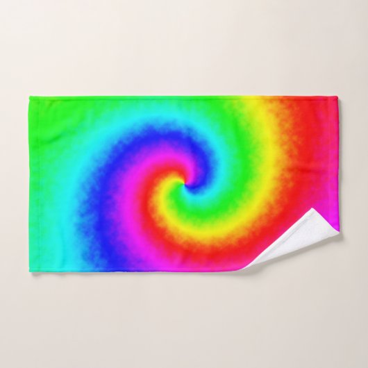 Hippie Boho Tie Dye Psychedelic Twirl Bad Handdoek (Handdoek)