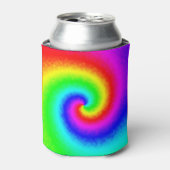 Hippie Boho Tie Dye Psychedelic Twirl Blikjeskoeler (Blikje Voorkant)