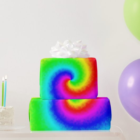 Hippie Boho Tie Dye Psychedelic Twirl Cadeaupapier (Feestgeschenken)