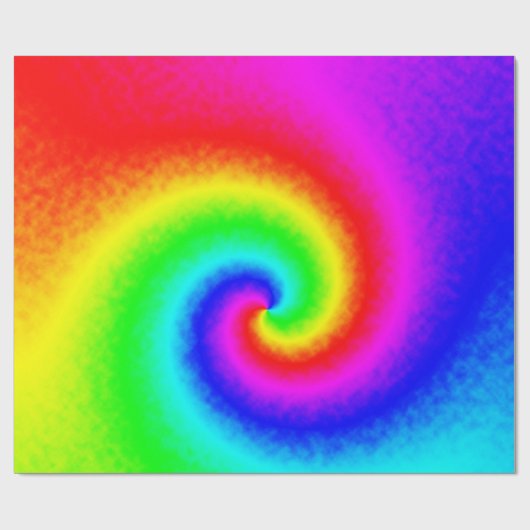 Hippie Boho Tie Dye Psychedelic Twirl Cadeaupapier (Vlak)