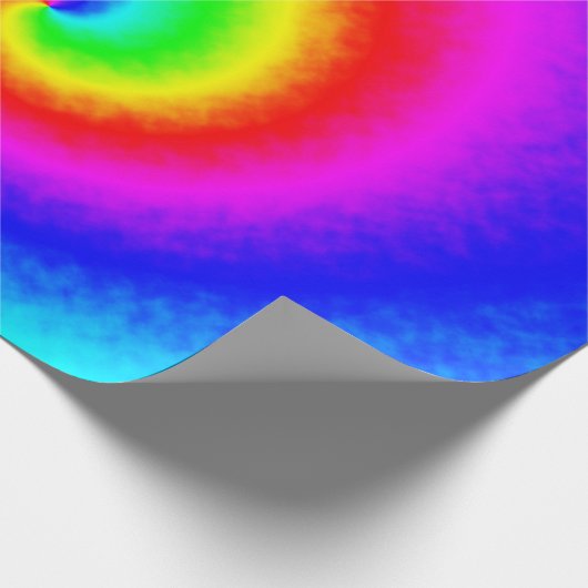 Hippie Boho Tie Dye Psychedelic Twirl Cadeaupapier (Hoek)