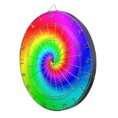 Hippie Boho Tie Dye Psychedelic Twirl Dartbord (Voorkant Rechts)