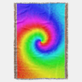  Hippie Boho Tie Dye Psychedelic Twirl Deken (Voorkant Verticaal)