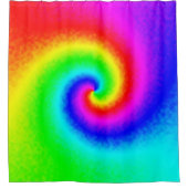  Hippie Boho Tie Dye Psychedelic Twirl Douchegordijn (Voorkant)