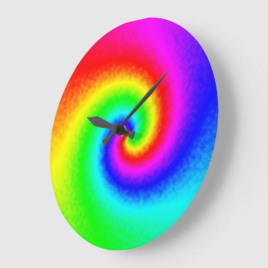 Hippie Boho Tie Dye Psychedelic Twirl Grote Klok (Hoek)