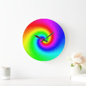 Hippie Boho Tie Dye Psychedelic Twirl Grote Klok (Huis)