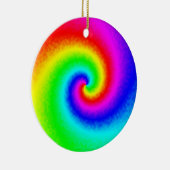 Hippie Boho Tie Dye Psychedelic Twirl Keramisch Ornament (Rechts)