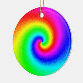 Hippie Boho Tie Dye Psychedelic Twirl Keramisch Ornament (Links)