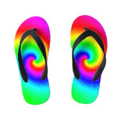  Hippie Boho Tie Dye Psychedelic Twirl Kinder Teenslippers (Voetbed)