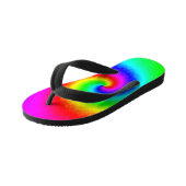  Hippie Boho Tie Dye Psychedelic Twirl Kinder Teenslippers (Schuin)